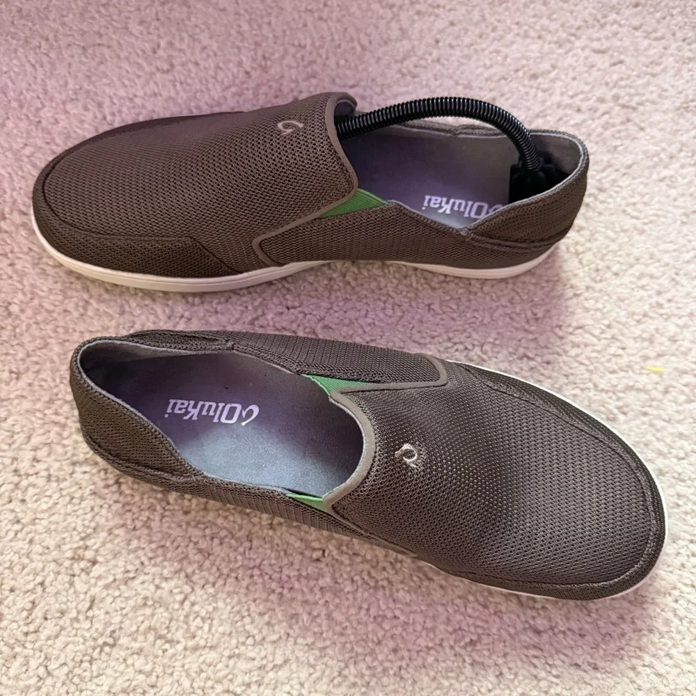 OluKai Nohea Mesh Slip On Shoes Men’s Size 10 Brown Lightweight Casual